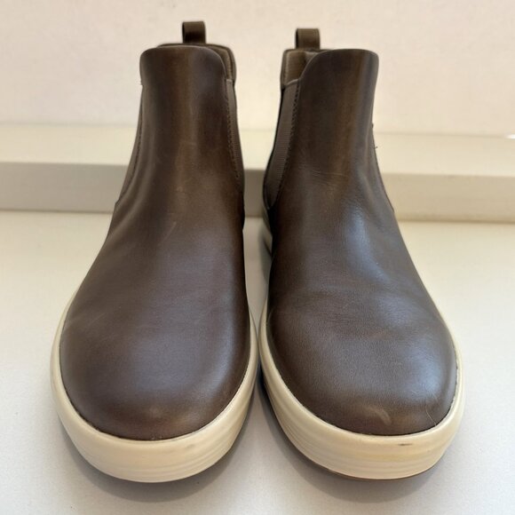 Ecco Soft 7 Chelsea Booties Leather Boots Taupe Size 40 US 9 - 9.5 NEW - Picture 3 of 8